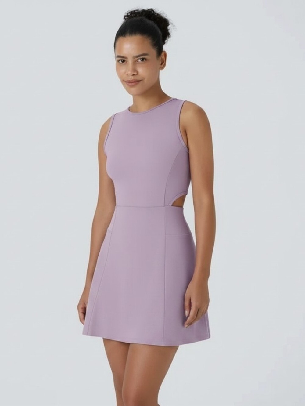 HALARA Easy Peezy Lavender Sleeveless Midi Dress - Picture 1 of 9